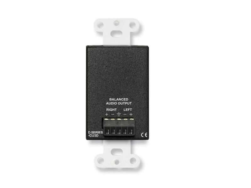 RDL DB-CIJ3D Audio Extender with Consumer Input Jacks/Stereo/Black - Image 2