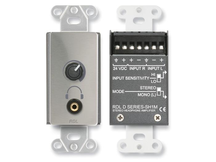 RDL DS-SH1M Stereo Headphone Amplifier with User Level Control/Mini-Jack/Stainless
