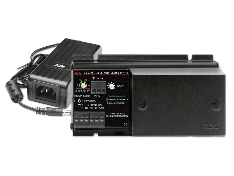 RDL FP-PA35A Audio Amplifier 35 W/25 V/70 V/100 V with Power Supply