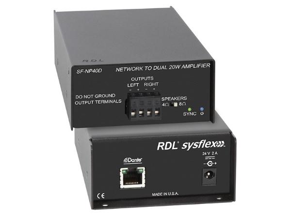 RDL SF-NP40D Network to 40 W Stereo Power Amplifier