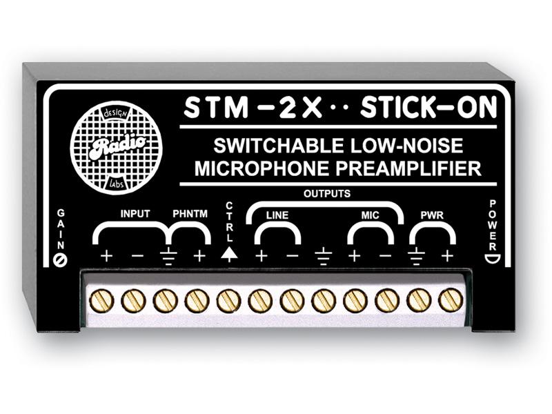 RDL STM-2X Switched Mic Preamplifier – 35 to 65 dB Gain