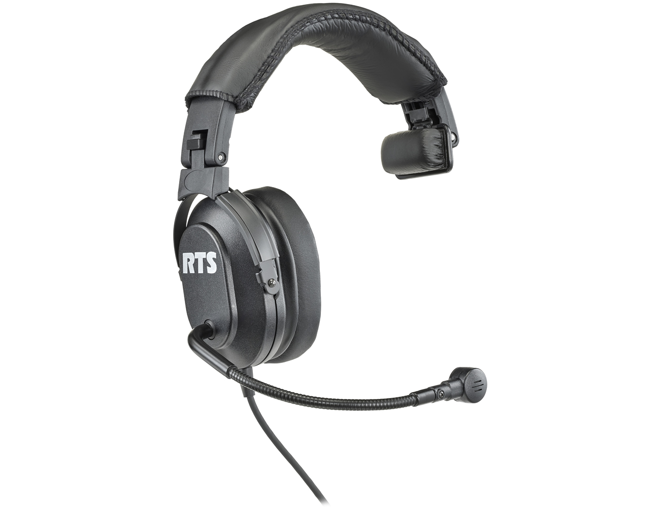 RTS HR-1 PT Single-sided headset with flexible dynamic boom mic, stripped wire