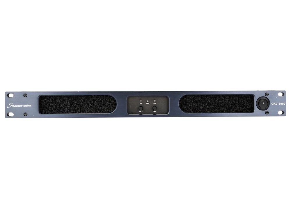 Studiomaster QX2-1300 QX Series 2-Ch Compact Power Amplifier/Up to 3740 Watts (4 ohm Bridged) Power