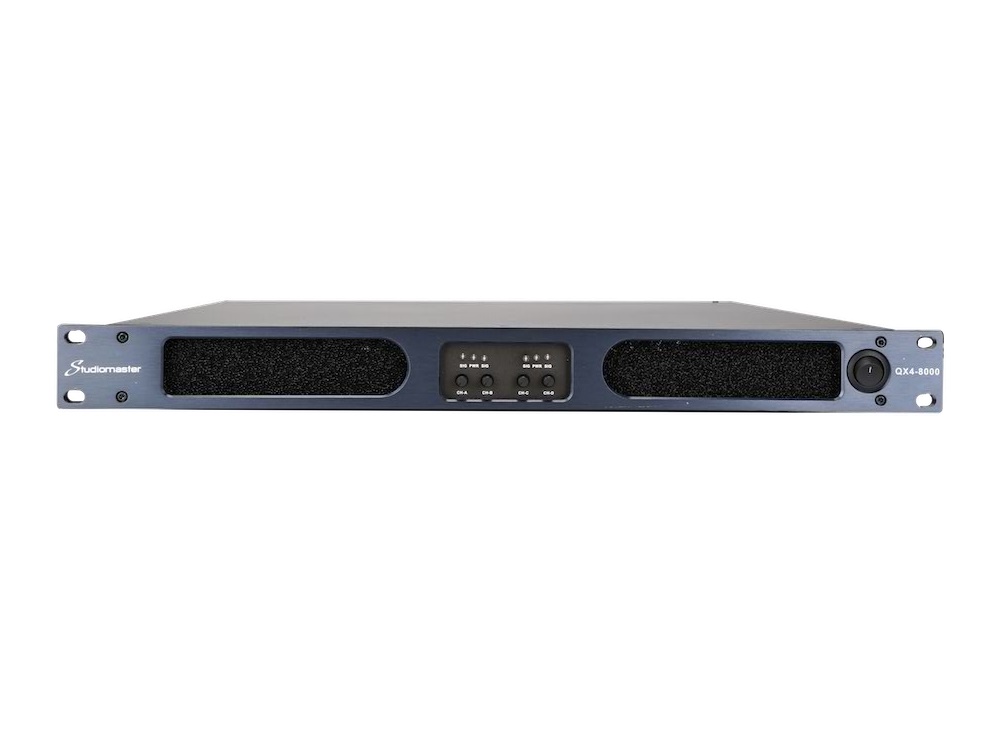 Studiomaster QX4-6000 QX Series 4-Ch Compact Power Amplifier/Up to 7140 Watts (4 ohm Bridged) Power