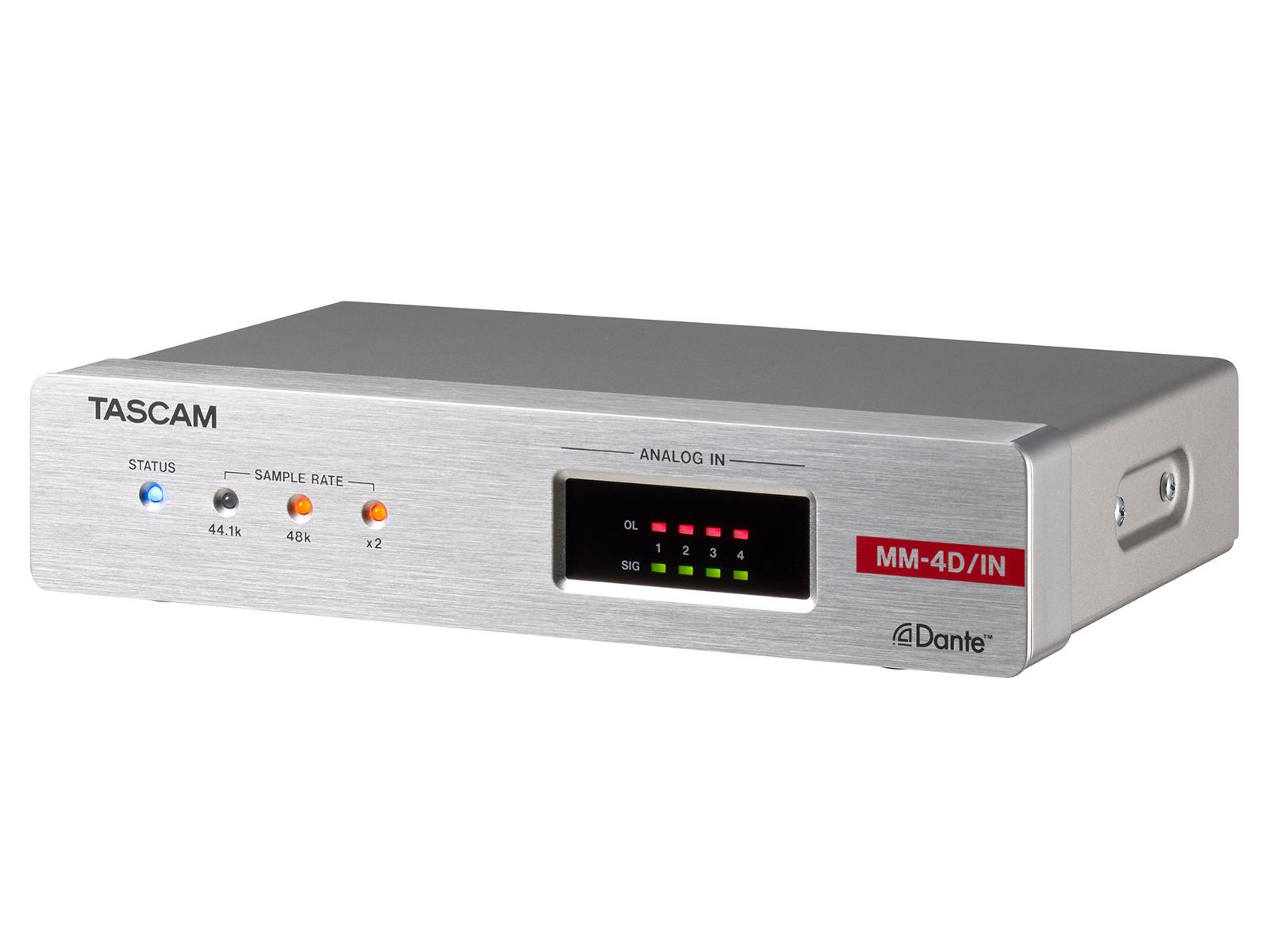TASCAM MM-4D/IN-X 4 Mic/Line Input Dante Converter with DSP XLR - Image 2