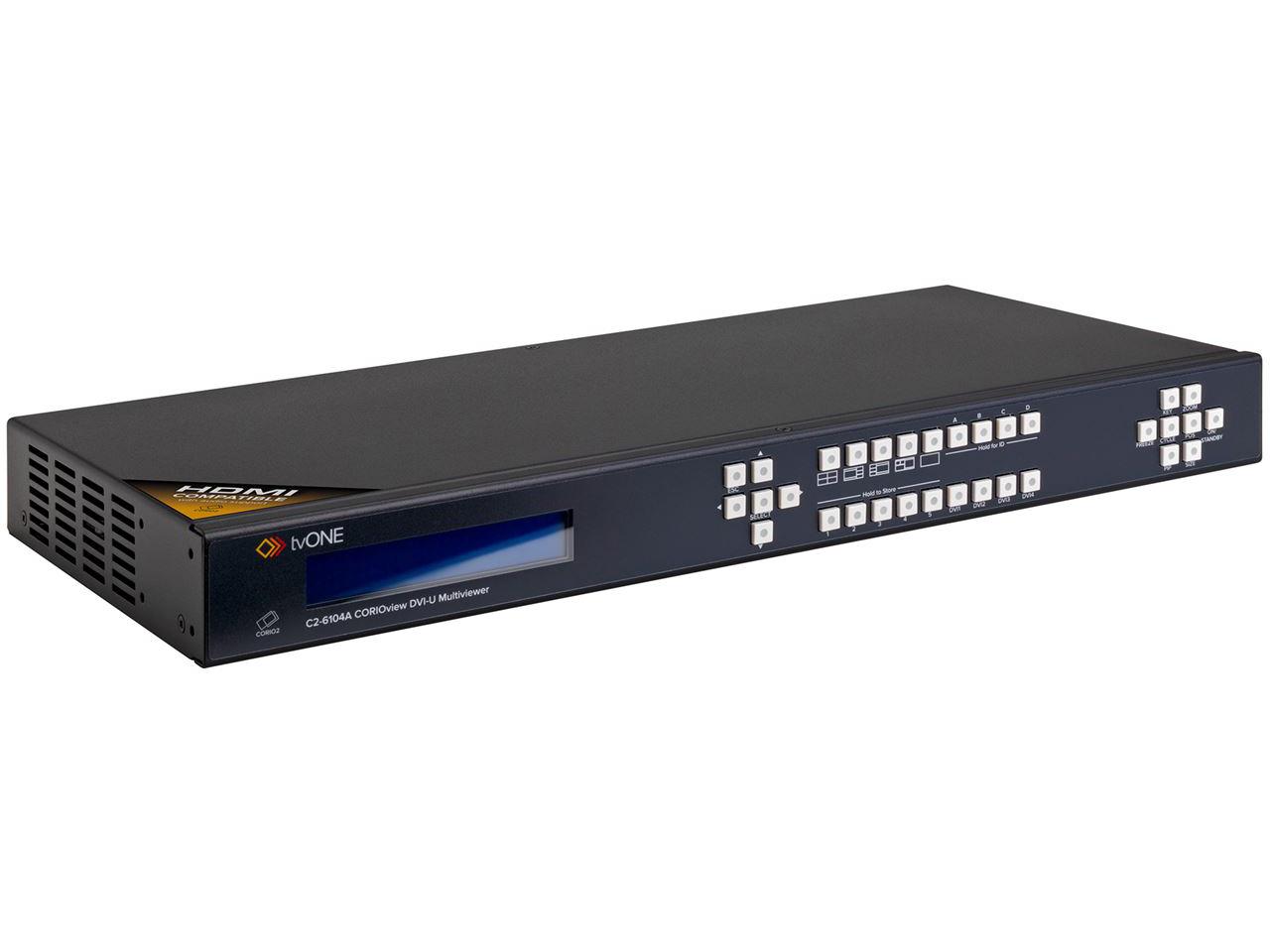 TV One C2-6104A 4-Window DVI-U Processor / 5 DVI-U Inputs / 1920×1200@60Hz 1080p