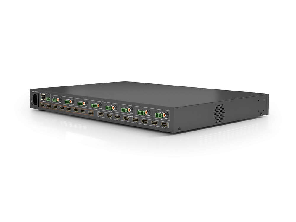 WyreStorm MX-0808-H2A-MK2 4K HDR 8x8 Pure HDMI Matrix with Scaling Outputs/Audio De-embed and ARC - Image 2