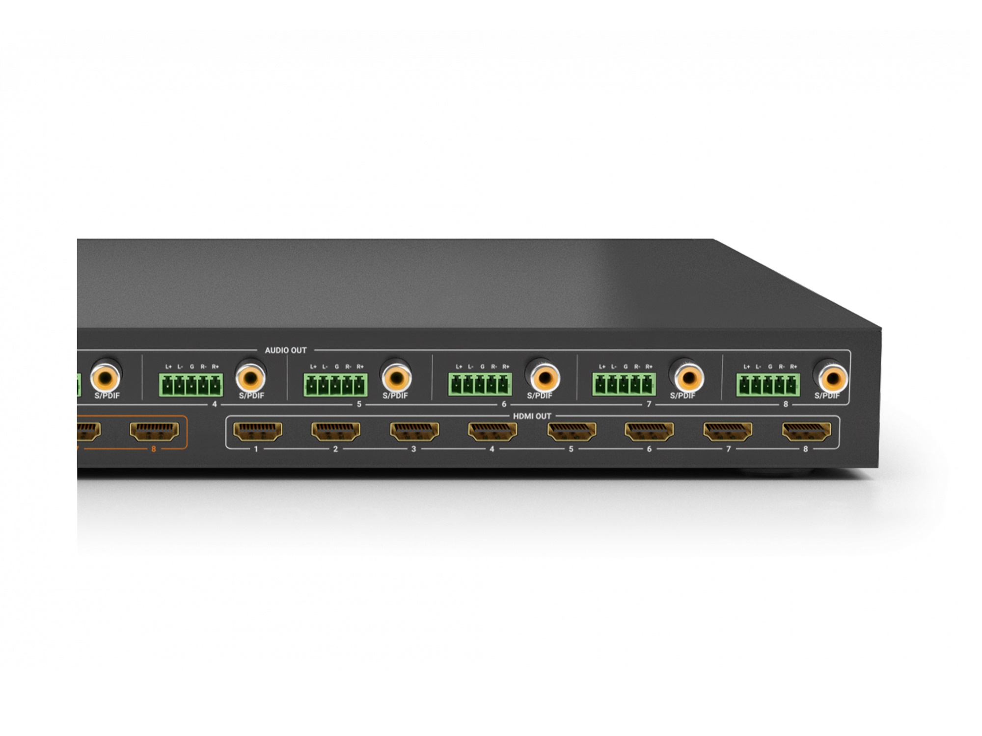 WyreStorm MX-0808-H2A-MK2 4K HDR 8x8 Pure HDMI Matrix with Scaling Outputs/Audio De-embed and ARC - Image 4