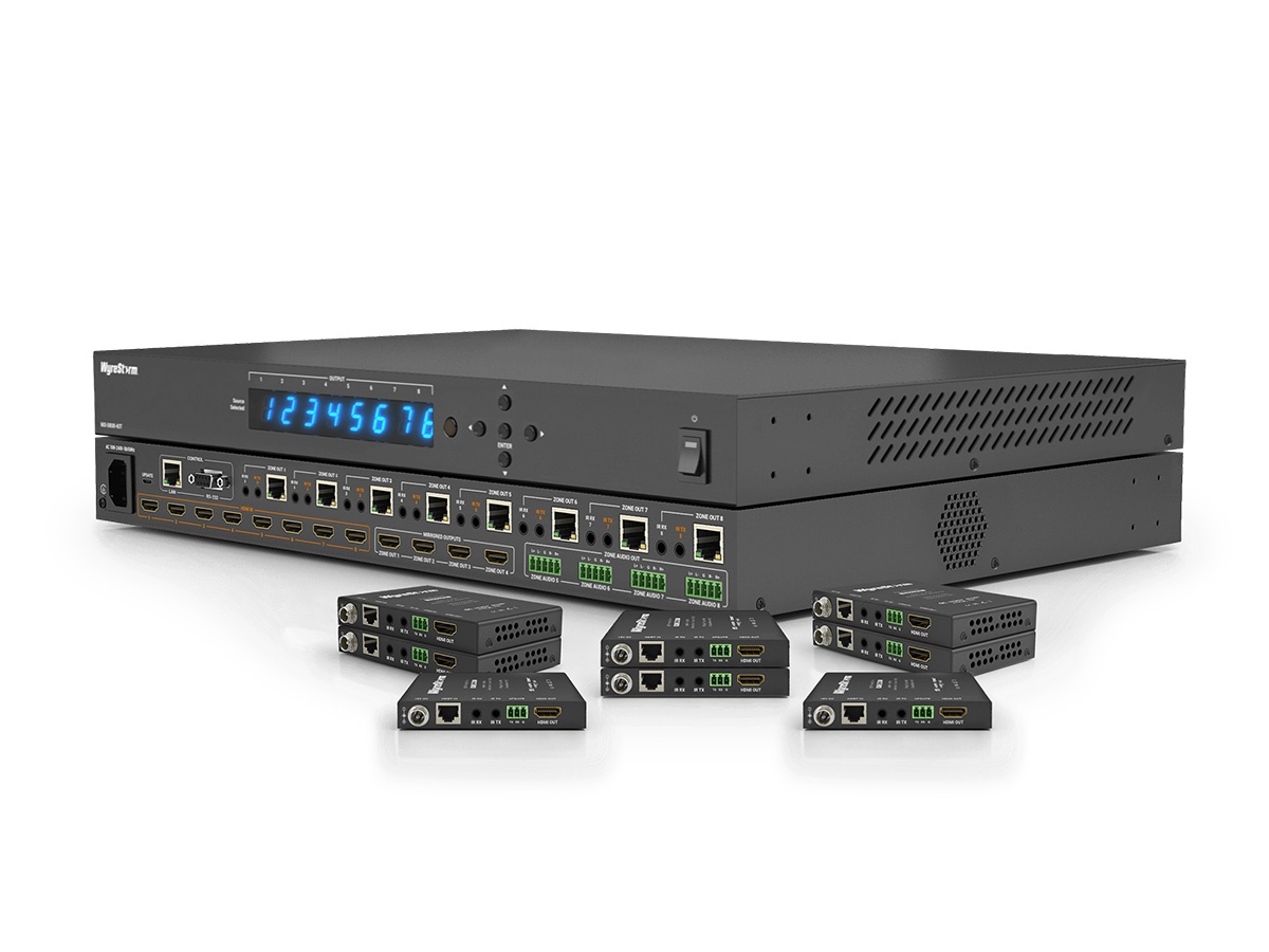 WyreStorm MX-0808-SCL v2 HDBaseT 8×8 Seamless Scaling HDMI Matrix 4K60 4:4:4 USB-C Audio De-embed HDCP 2.3